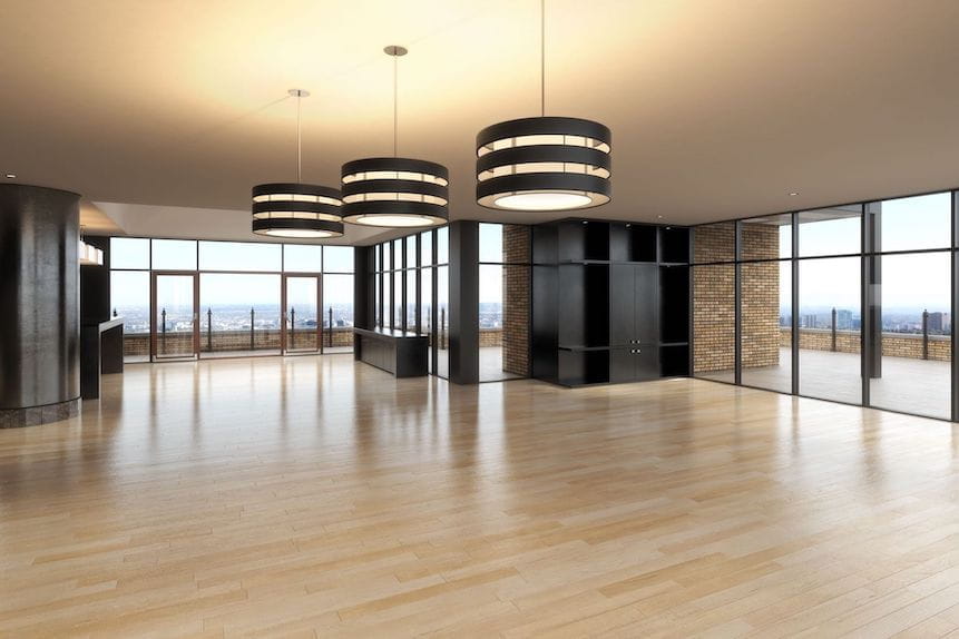 Neues helles Parkett in Penthouse-Wohnung in Berlin