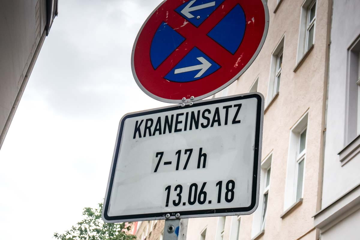 Kraneinsatz Halteverbotszone