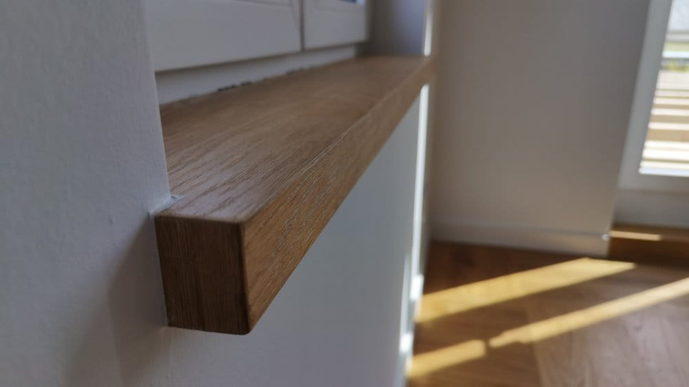 Fensterbank aus Parkett