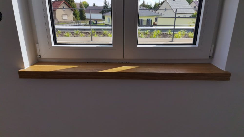 Fensterbank aus Parkett