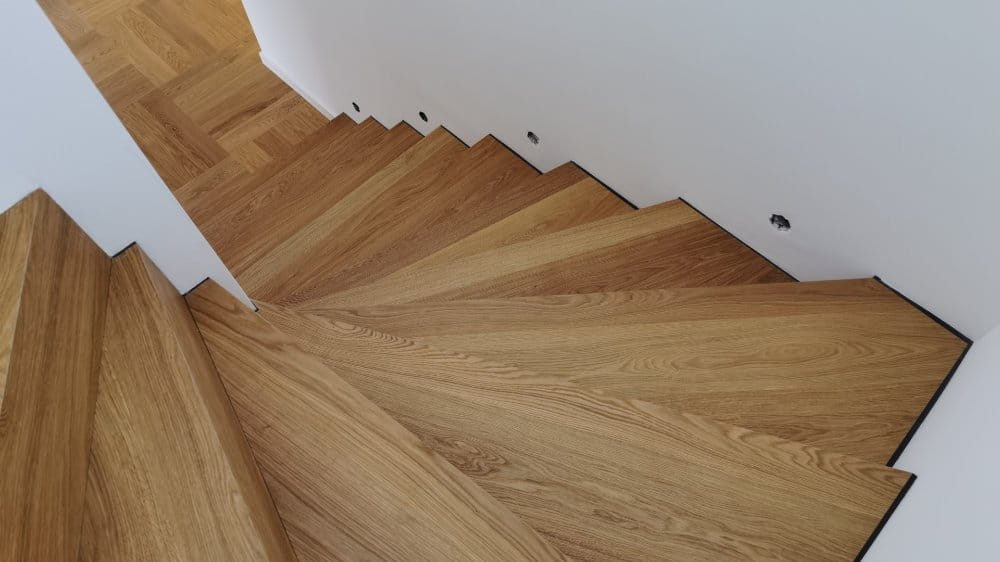 Treppe aus Parkett
