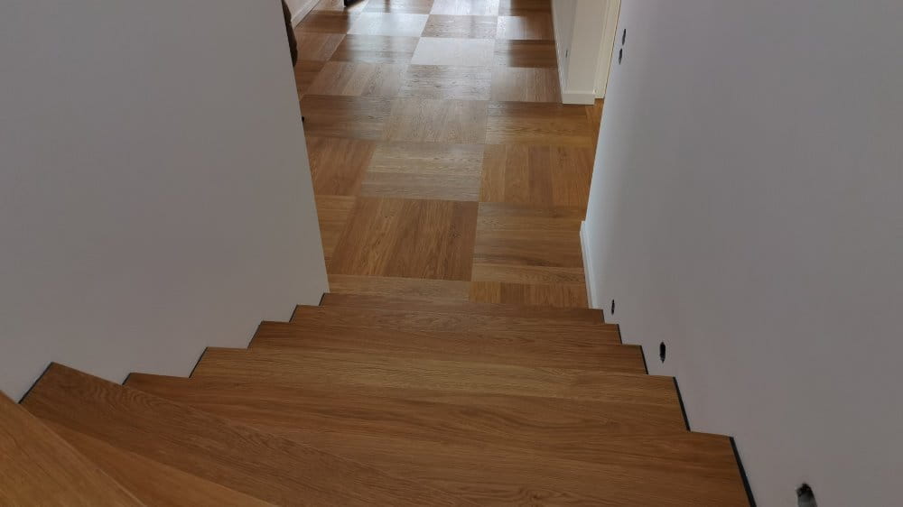 Treppe aus Parkett