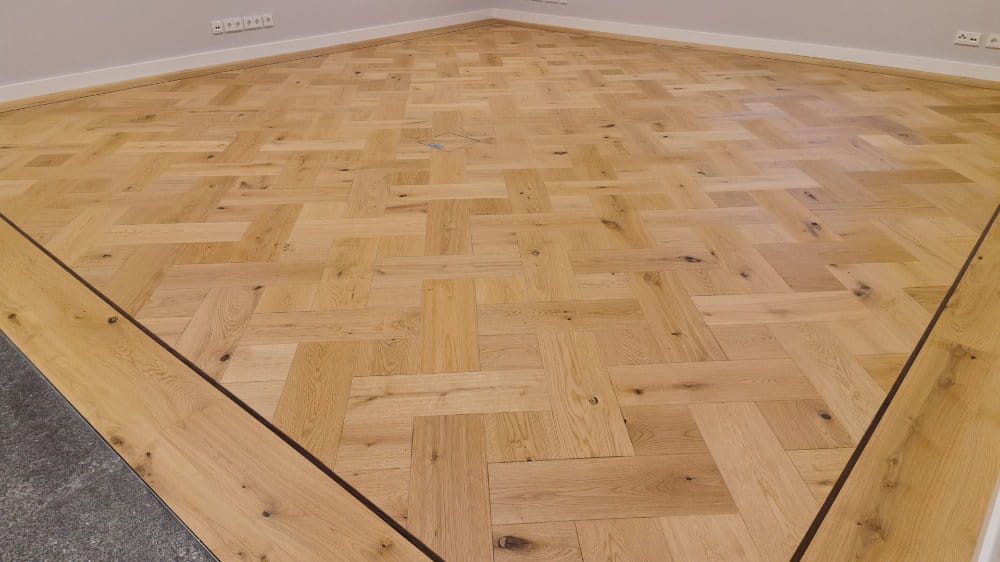 Flechtboden fertig verlegt