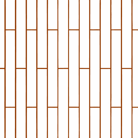 Ein einfaches geometrisches Muster (auch englischer Verband genannt) aus vertikalen und horizontalen braunen Linien auf weißem Hintergrund, das ein sich wiederholendes rechteckiges Rasterbild ergibt.