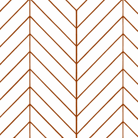 Braune Linien bilden auf weißem Hintergrund ein sich wiederholendes Chevron-Muster und ergeben so ein symmetrisches, geometrisches Design.